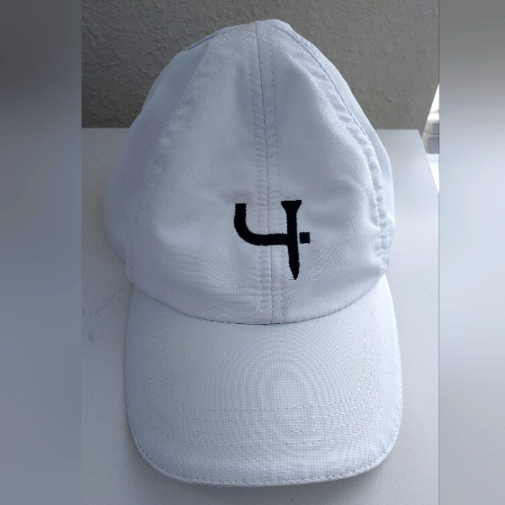 Ponyflo Womens Golf Hat Cap Hook And Loop Back White Tee Lightweight